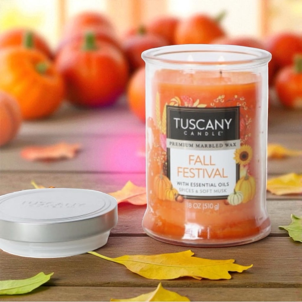 Tuscany Limited Edition Scented Candle Fall Festival 18oz Warm Autumn Spices